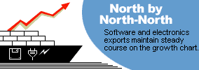 North by North-North: Software and electronics exports maintain steady course on the growth chart.