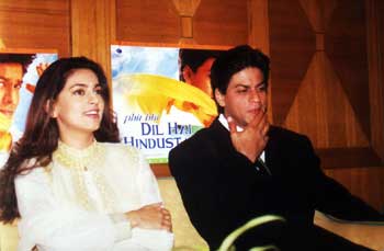 Juhi Chawla and Shah Rukh Khan