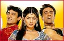 Aamir, Twinkle and Faisal Khan in Mela