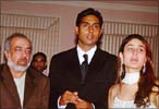 J P Dutta with Abhishek and Kareena at the Refugee premiere