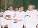 Digvijay Singh, Mulayam Singh Yadav and Deve Gowda