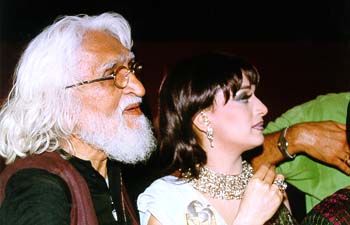 M F Husain and Madhuri Dixit