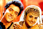 Hrithik Roshan and Preity Zinta in Mission Kashmir