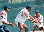 Indian cricket team at the Bombay camp