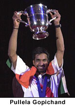 Gopichand with the All England trophy he won last  year