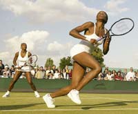 Venus (R) and Serena Williams