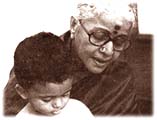 M S Subbulakshmi with grandchild