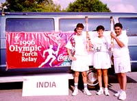 George with some of the members of the Indian relay team