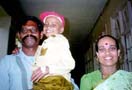 Hemant with his parents