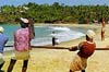 Fisherman at work on Kovalam beach