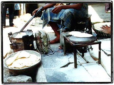 Hot chappatis off the street